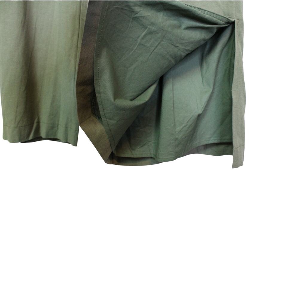 Lulus Jet Stream Olive Green High-Waisted Wide-Leg Pants Slit Hem Linen Blend Sm - Picture 7 of 14